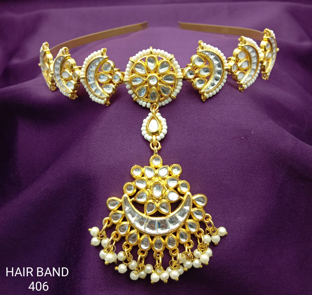 Golden Glow Maang Tikka HairBand